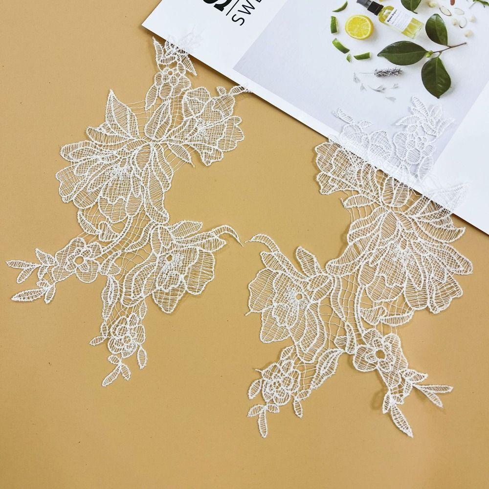 Аппликация из цветка ручной работы, кружевная ткань, аппликация из ткани, изысканная нашивка из ткани, пошив одежды