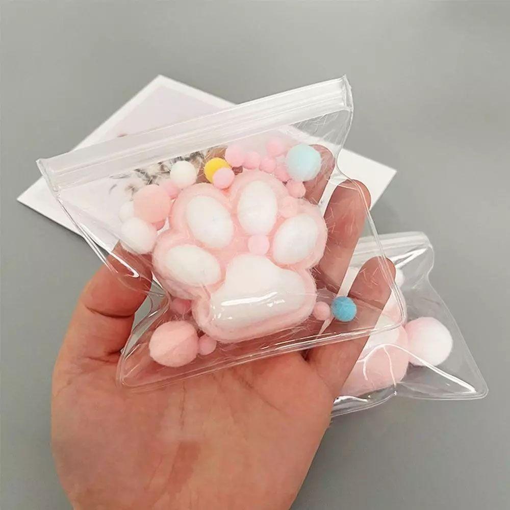 10 шт. пакеты EVA с зиплоком, полностью прозрачные упаковочные пакеты, многофункциональные пакеты для хранения игрушек-мялок