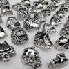 20Pcs Alloy Ghost Head Skull Ring Atmosphere Ring Mix Rings
