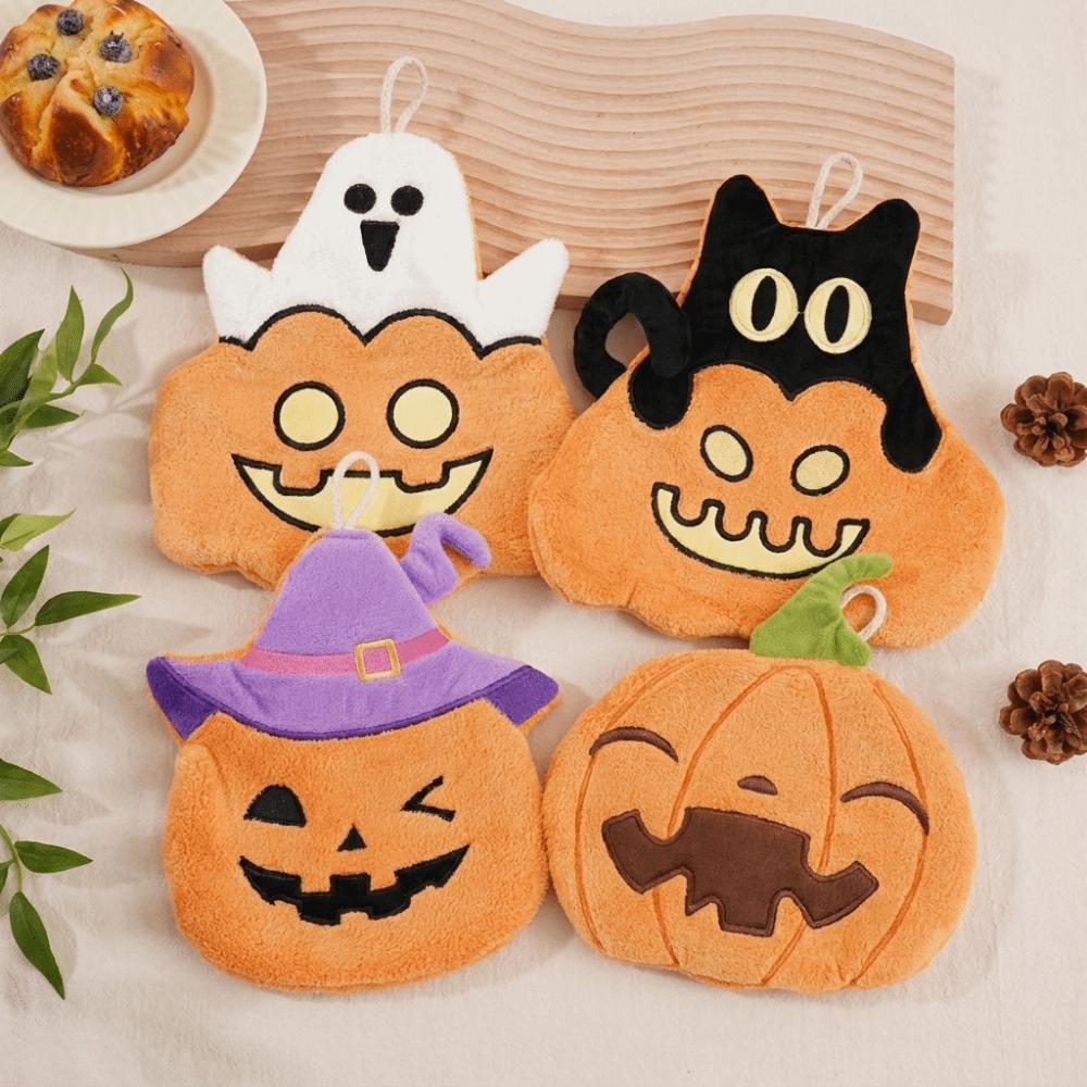 Coral Fleece Pumpkin Hand Towels Ultra Absorbent Ghost Pirate Towel Party Decorations