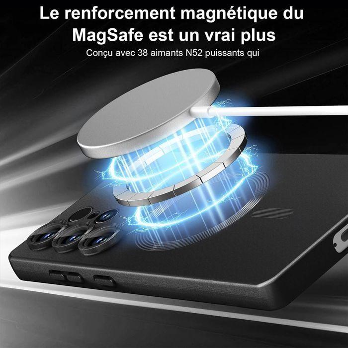 Coque Silicone - BOOLING - pour Samsung Galaxy S26 Ultra - avec Anneau Mangétique - 2 Vitres - Noir