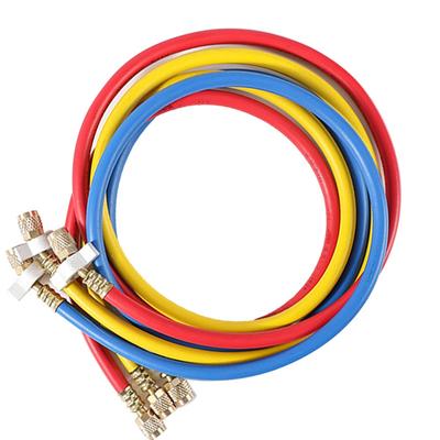 3pcs High Pressure AC Charging Hose Refrigerant Charging Pipe For R22 R410a R134 R404a R12 R502