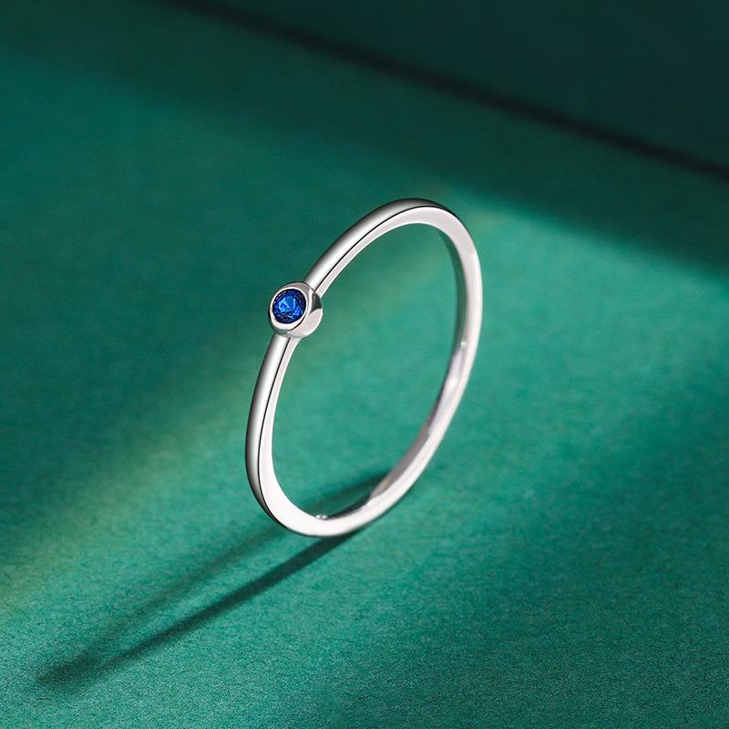 Кольцо из стерлингового серебра 925 пробы с цирконом «12 созвездий» для женщин - Японская легкая роскошь с бриллиантами