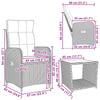 Garden Lounge Set 3 pcs Black