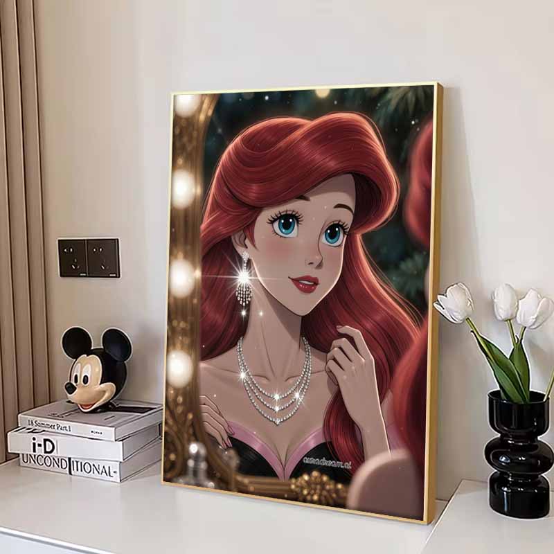 Disney 5D DIY Алмазная мозаика Иллюстрация Русалочки Мультяшная Полная Алмазная Мозаика Алмазная Живопись Искусство Настенный Декор Набор для творчества