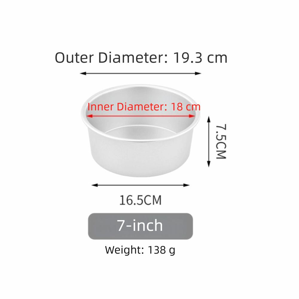 Round Cake Bake Pan Aluminum Alloy Cake Mold Pan New Cake Tin Kitchen Dessert Baking