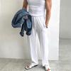 Men's Trendy Loose Straight Fitness Sweatpants with Bright Line Design