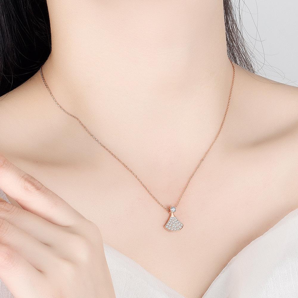 Юбка-веер Мори Ожерелье Девочки Ключичная цепочка Подвеска Набор Цепочка