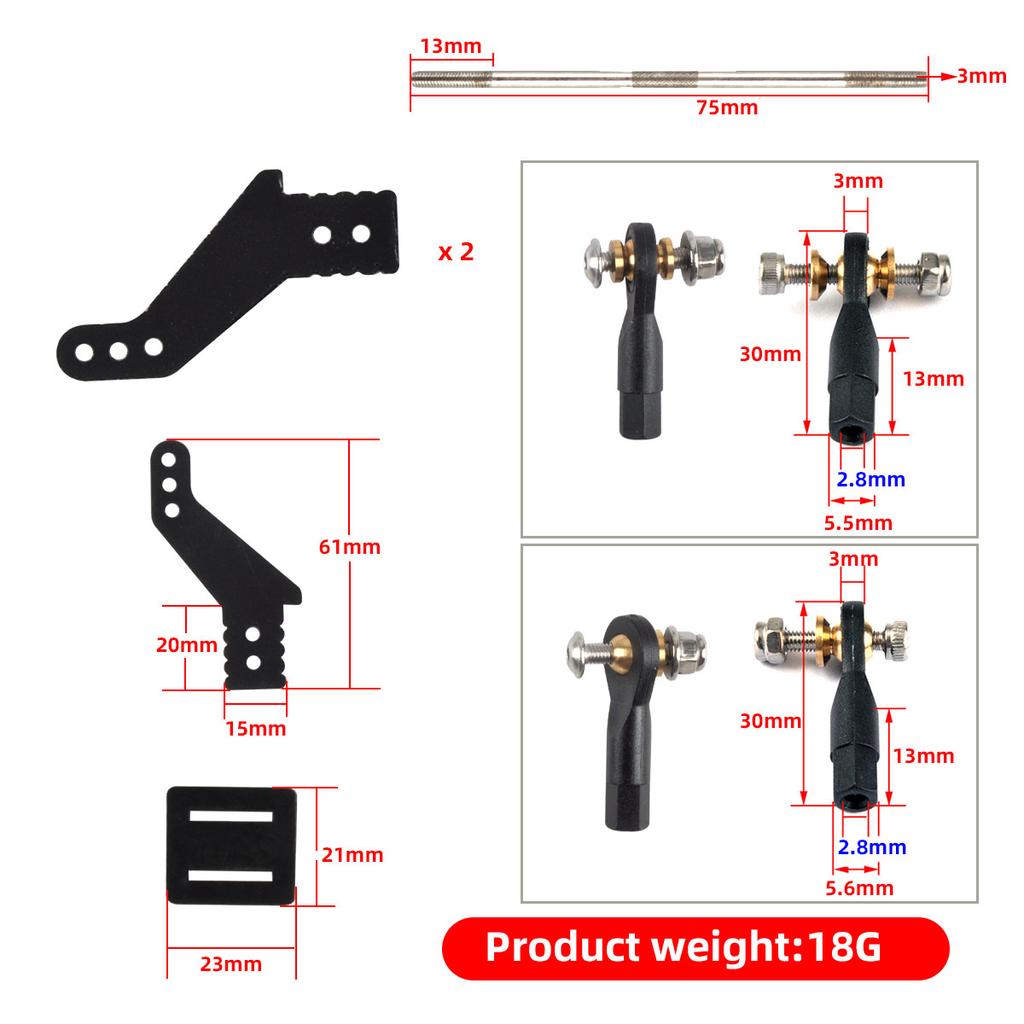 RC model airplanes Steering Arms Rudder Angle Piece Servo Push Rod Joint for RC Model Airplane