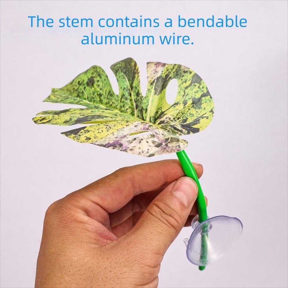 1/4 шт. Зеленый лист Бета Рыбка Отдых Присоска Имитация Лотоса Плавающая Кровать Безопасный для Аквариума Боевой Насест