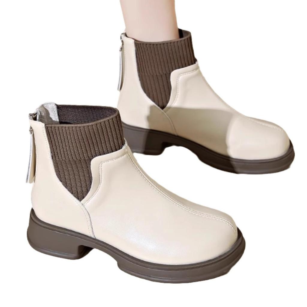 Платформа ботинки мартинс женская обувь 2025 новый тренд тонкие ботинки весна осень и зима короткие ботинки женские одинарные ботинки