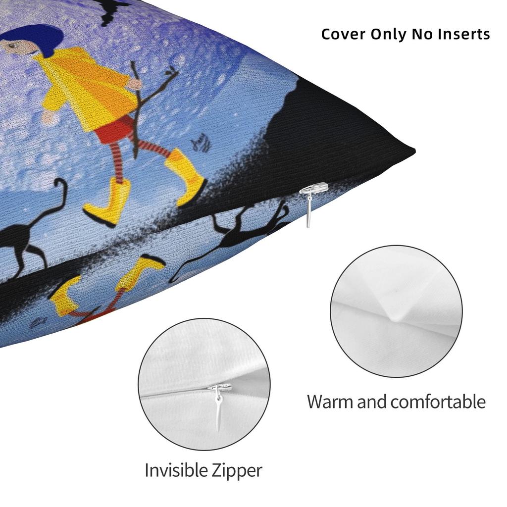 Horror Cartoon C-Coraline Pillow Case Design Pillow Cover For Living Room Chair Morden Pillowcases