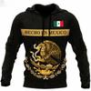 Fashion 3D Print Mexico Flag National Emblem Hoodie Men Tops Autumn Long Sleeve Mexican Aztec Sweatshirt Streetwear Clothing