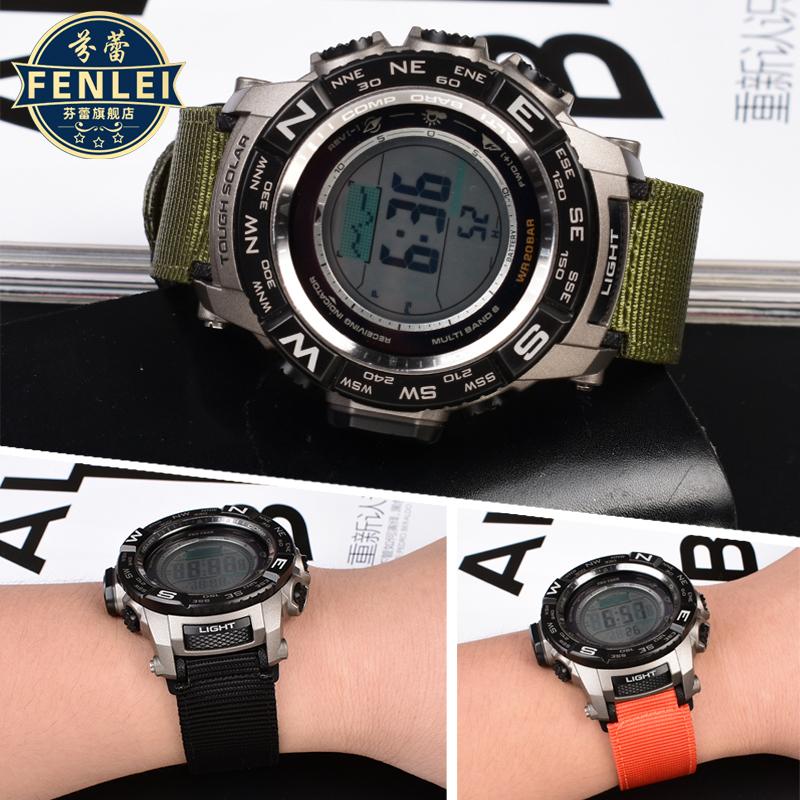 Канвасовый ремешок для часов 18 мм для CASIO PRG-260/550PRW-3500/2500/5100 box AE1200/1300 W-219 Модифицированный нейлоновый ремешок для часов Мужской браслет