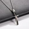 Stainless Steel Hollow Cross Necklace Pendant for Women Men Christian Charms Chain Metal Faith Prayer Jewelry Making Accessories