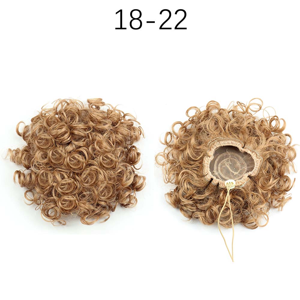 LISI HAIR Грязные пучки волос Кусок парика Эластичный шнурок Свободный большой вьющийся пучок 60 г Синтетический короткий светлый хвост Наращивание хвоста Для женщин Вечеринка Повседневные