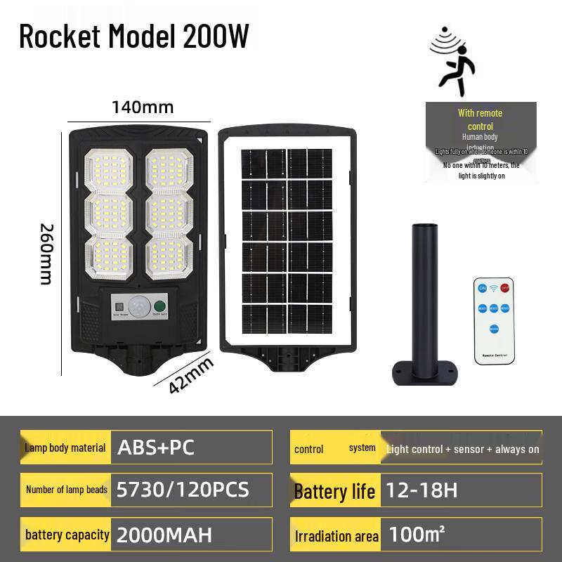 OEING Ultra-Bright Dual-Sided Solar Street Light