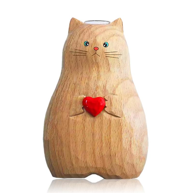 Ваза для кошек, ваза из смолы ручной работы, ваза для цветов в виде статуи кошки для центральных элементов стола, современный минималистичный милый дизайн