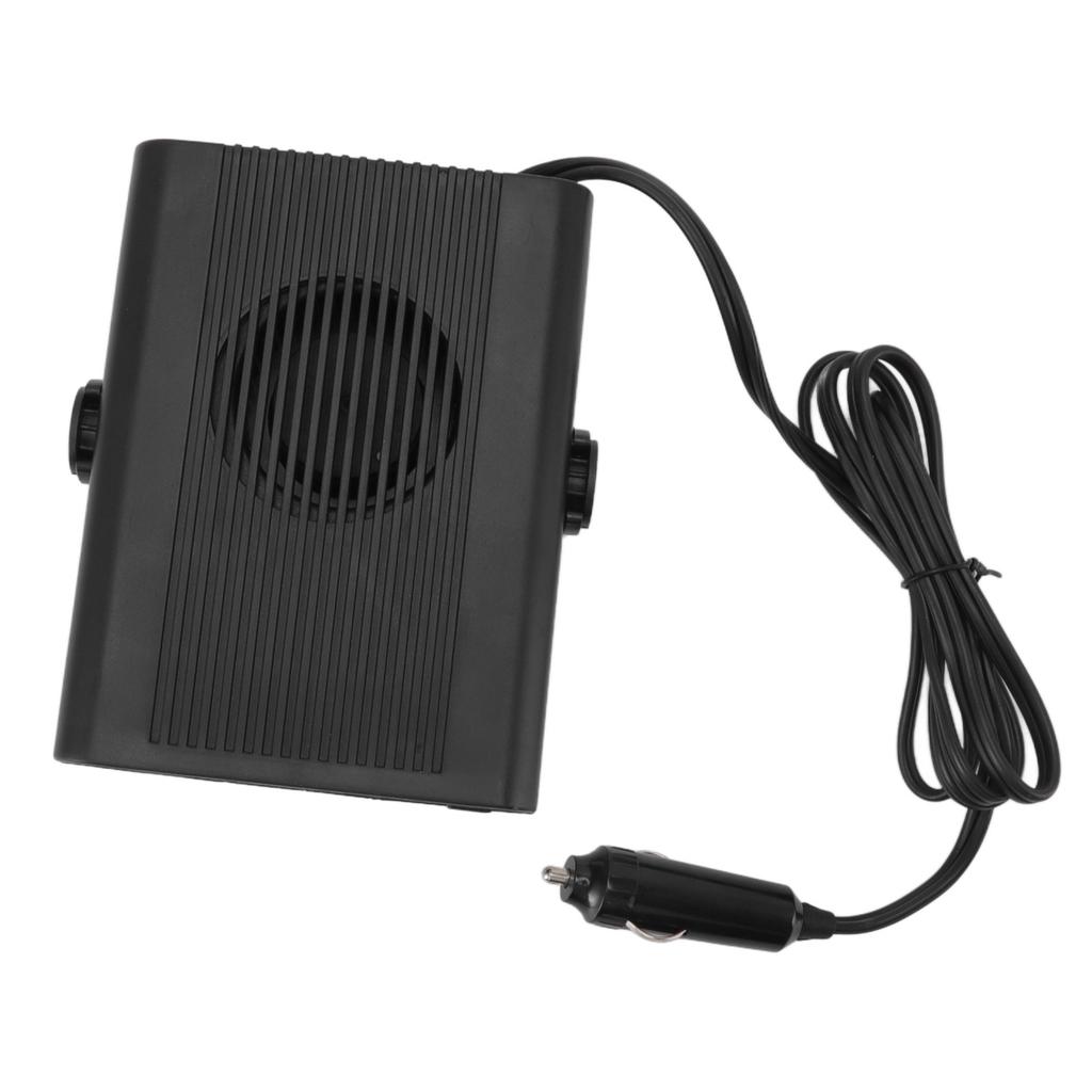 24V Car Fan Heater ABS Quiet 360 Degree Adjustable with Cigarette Lighter Plug Car Windscreen
