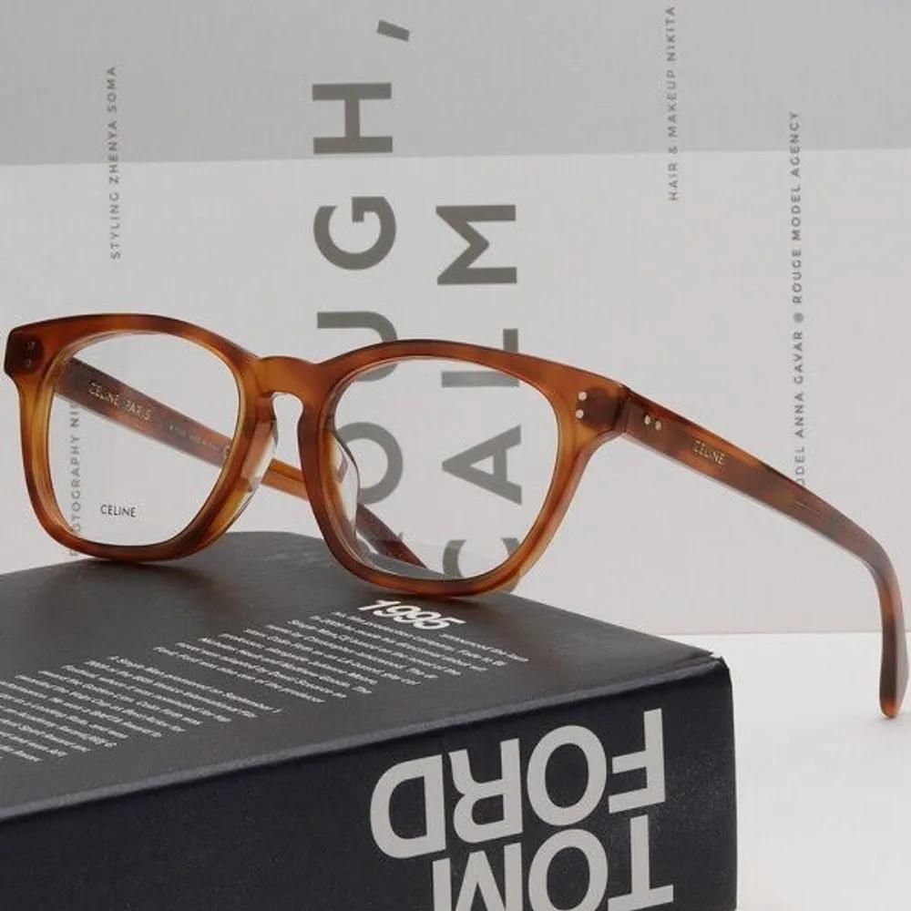 [Celine] Eyeglass Frames CL50032F 053 Square Leopard Print Horn-rimmed Daily