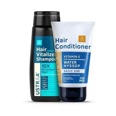 Wash & Care Combo - Шампунь для восстановления волос - 250 мл - Сила 26 питательных веществ | Биотин | Без SLS и кондиционер для волос для ежедневного использования - 100 г