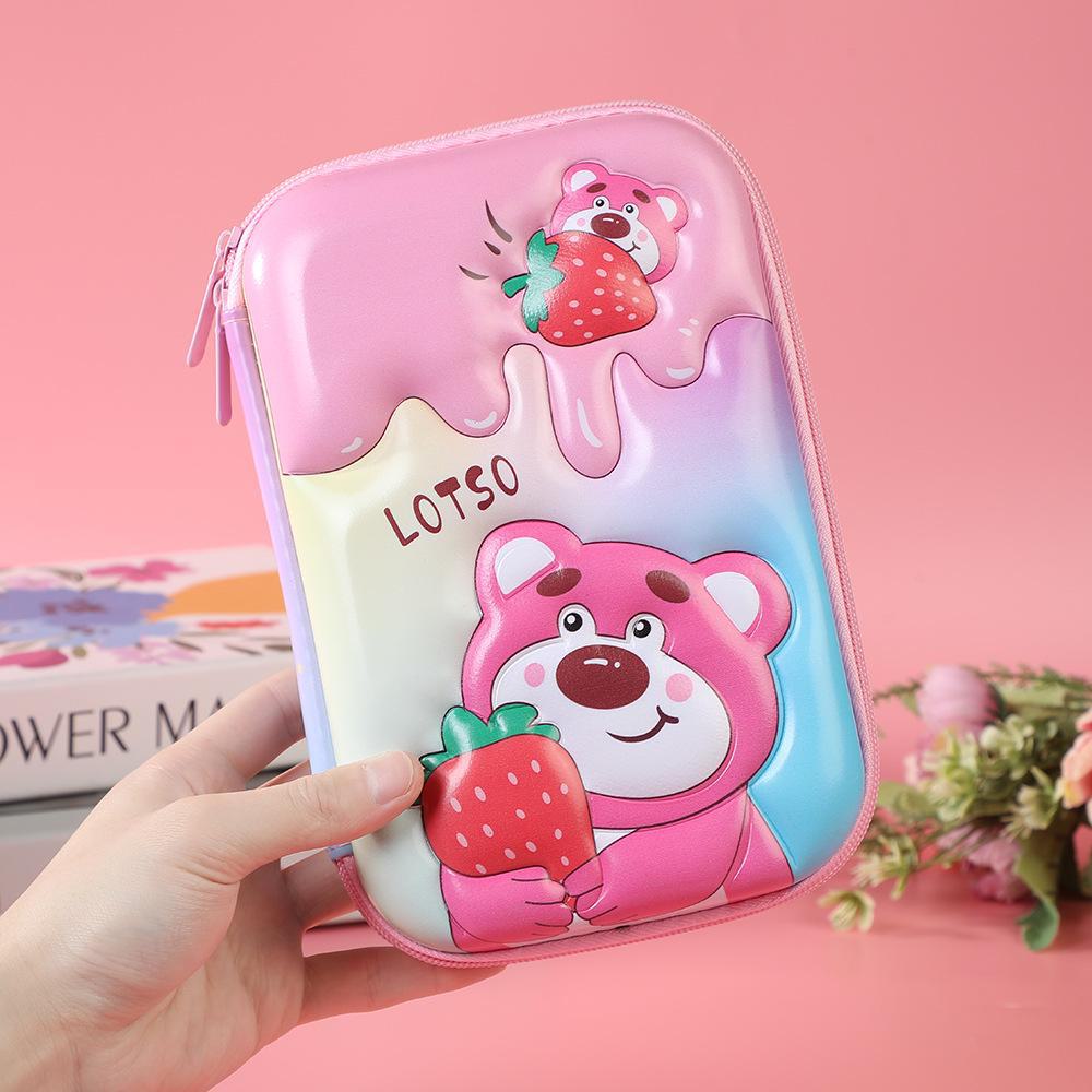 Квадратный пенал из ЭВА с рисунком - большая вместимость для студентов и взрослых