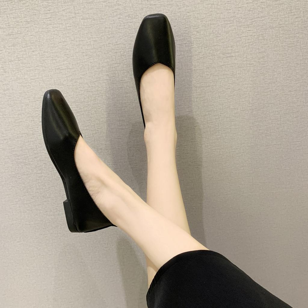 Женская мода удобные мягкие кожаные туфли без застежек на плоской подошве женская повседневная однотонная обувь женская ретро-туфля