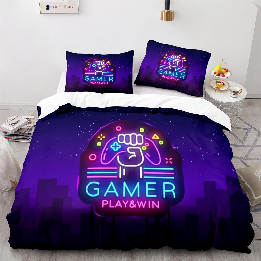 Digital Printing Three-Piece Gamepad Quilt Cover Size Quilt Cover 3D