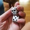 White Skull Bone Dice Six Sided Skeleton Dice Club Pub Party Game Toy Resin Dice For Children Adults