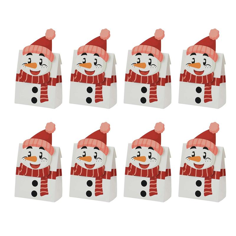 8 шт. мультяшные мини рождественские подарочные коробки складные рождественские конфеты печенье угощения коробка праздничные сувениры