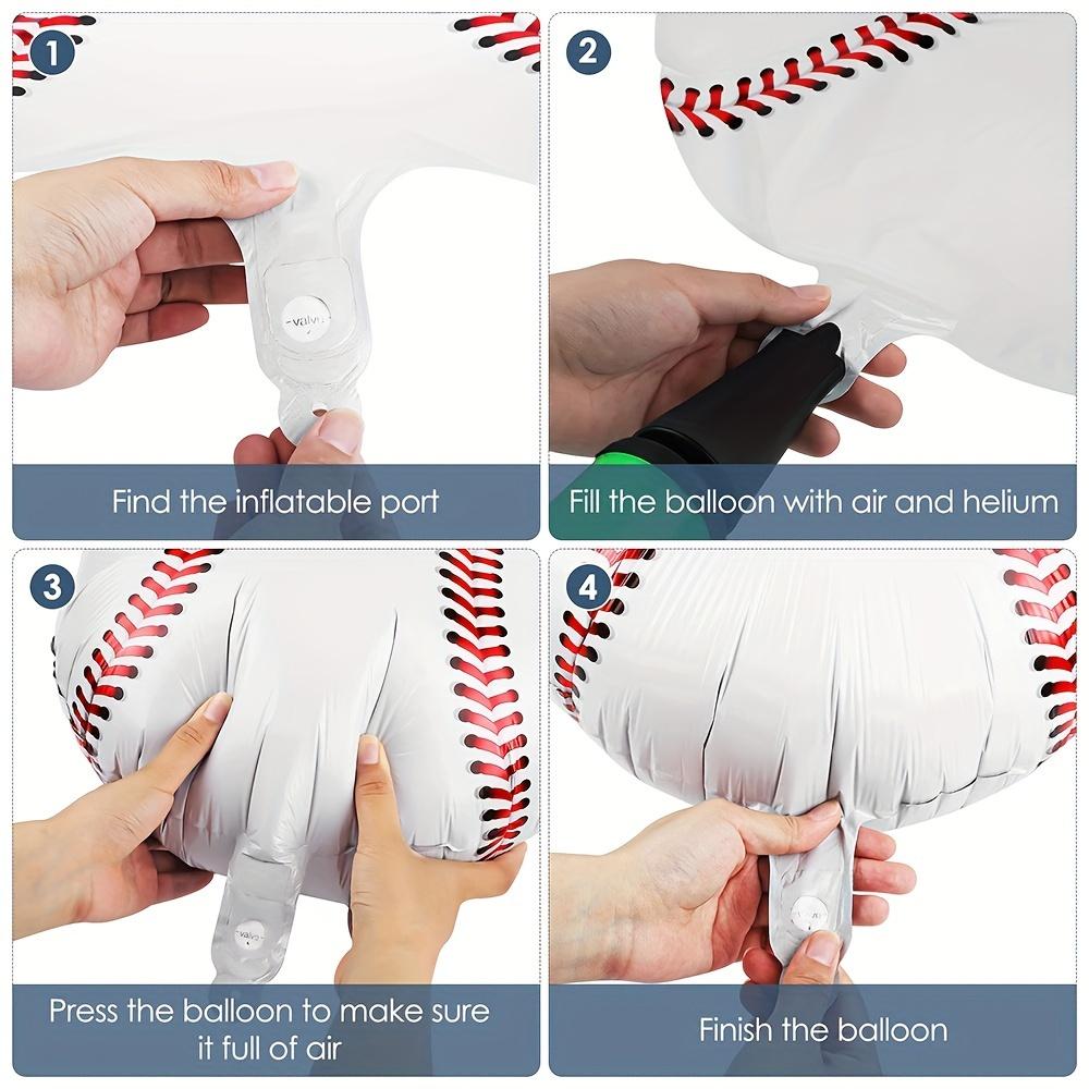 10-Pack 18inch Baseball Balloons, Baseball Foil Balloons, Suitable for Baseball-Themed Parties, Sports Parties, and Friend Gatherings Decoration