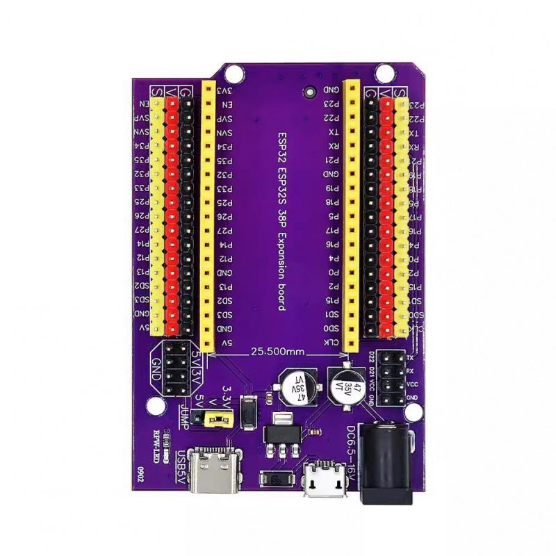 ESP32S 38-контактная фиолетовая плата расширения Узел разработки IoT NodeMCU-32S Lua WiFi Последовательный порт