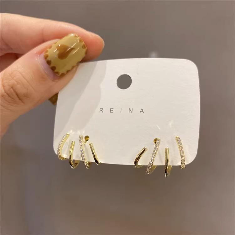 Silver Needle Four-Claw Ear Cuff Earrings - Stylish High-Quality Design