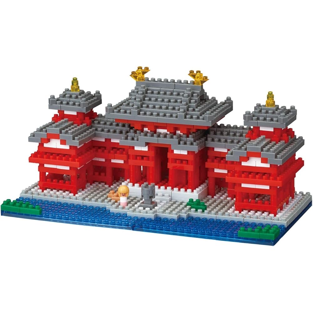 Kawada Nano Block Набор для сборки храма Феникса Бёдоин 300 деталей Образовательная игрушка