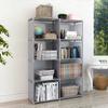 2 Row Multi-layer Portable Bookshelf with Fabric Cloth At Back Cube Closet Storage Organizer Bookcase for Studying and Home Use