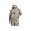 adidas Толстовка с капюшоном Zne с логотипом бренда, двухсторонняя, трикотажная, удобная, для тренировок, мужские толстовки с капюшоном, коричневые JE3071