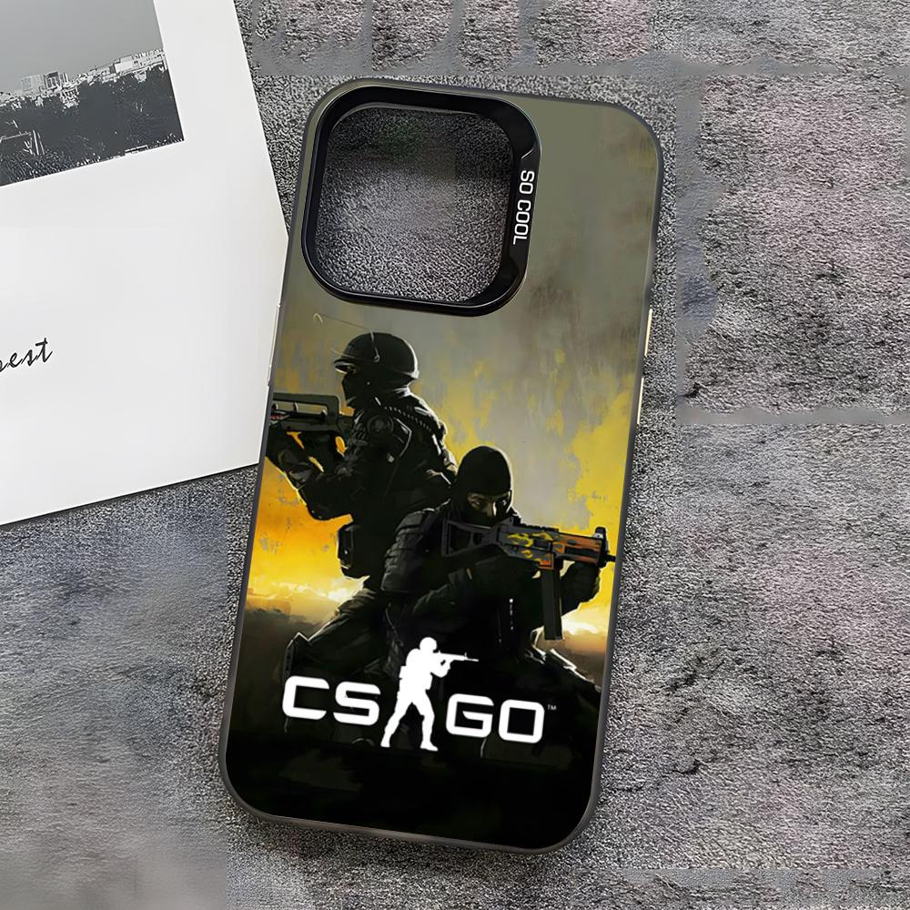Game C-Counter-Strike CS2 Phone Case For IPhone17 Air 16 15 14 Plus 13 12 11 Pro 7 8 XS Max XR Silver Black Bumper Case
