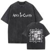2026 Горячая Распродажа Новинка Топы и Футболки Мужские Женские Футболка Camisetas Рок-группа Alice in Chains Винтажная с эффектом выцветания Короткий рукав Круглый вырез Y2k Футболка