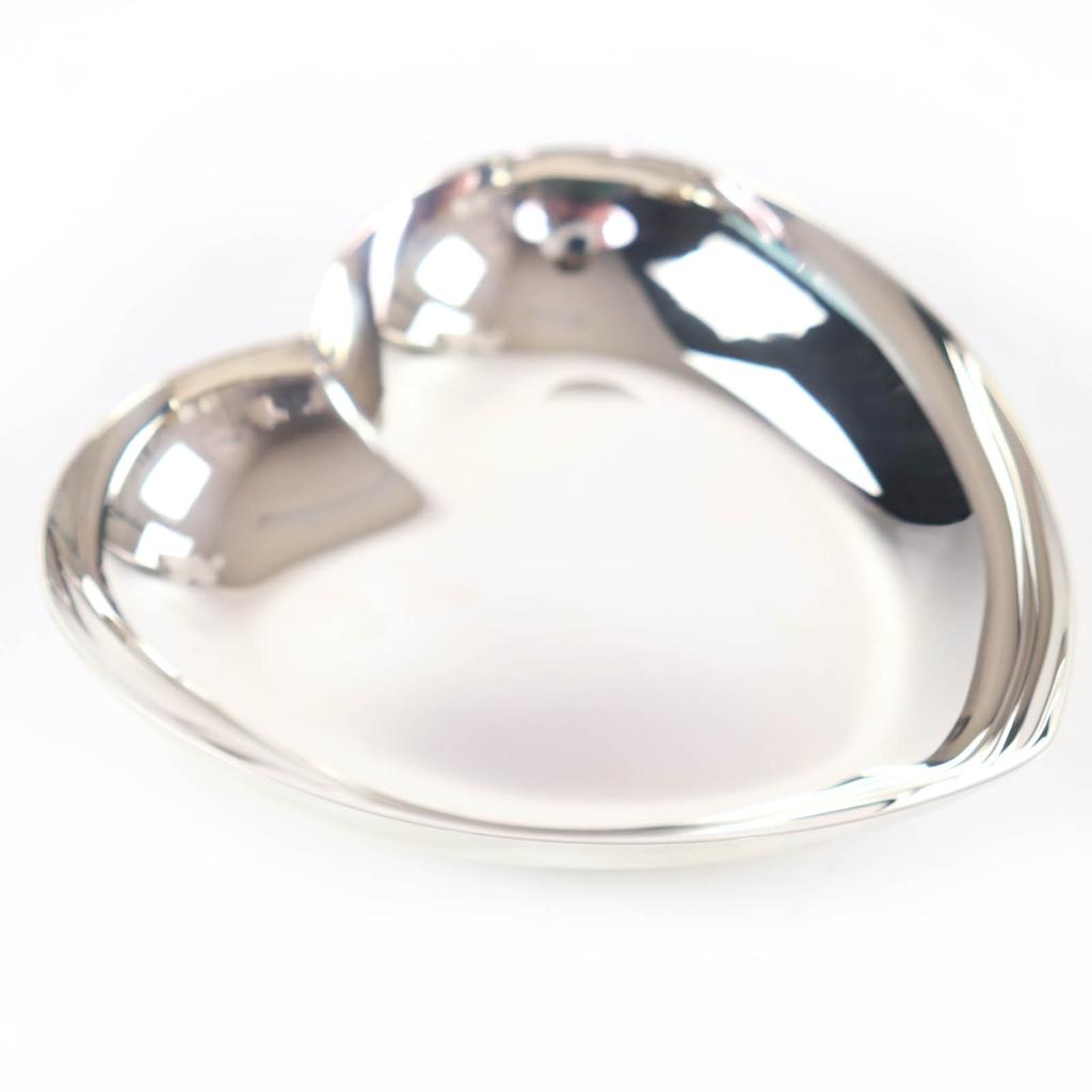 Excellent TIFFANY&Co. dish Silver Tray Heart Plate Silver 925 Women Used