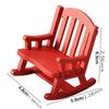 Dollhouse Miniature Rocking Chair Retro 1:12 Scale Wooden Furniture Accessories Tiny Mini Swing Rocking Chair Model Toys Decor