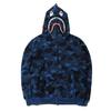 Ape Popular Mens Shark Jaw Camo Full Zipper Hoodie Sweats Jacket Coat