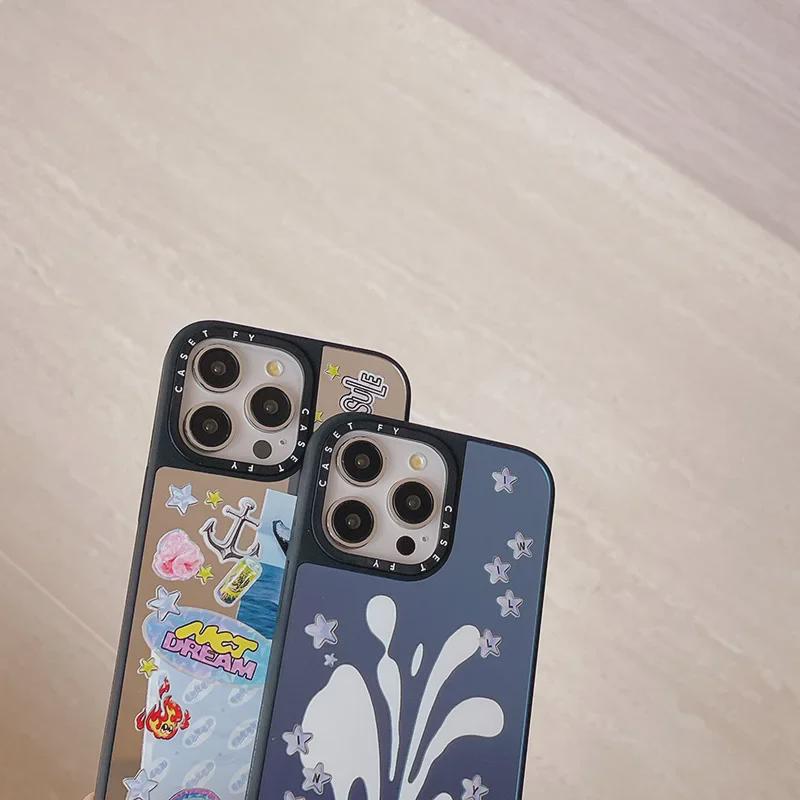 Чехол NCT DREAM для iPhone 15 Pro Max: Модный фирменный зеркальный дизайн для iPhone 14 Pro, 13 и 12