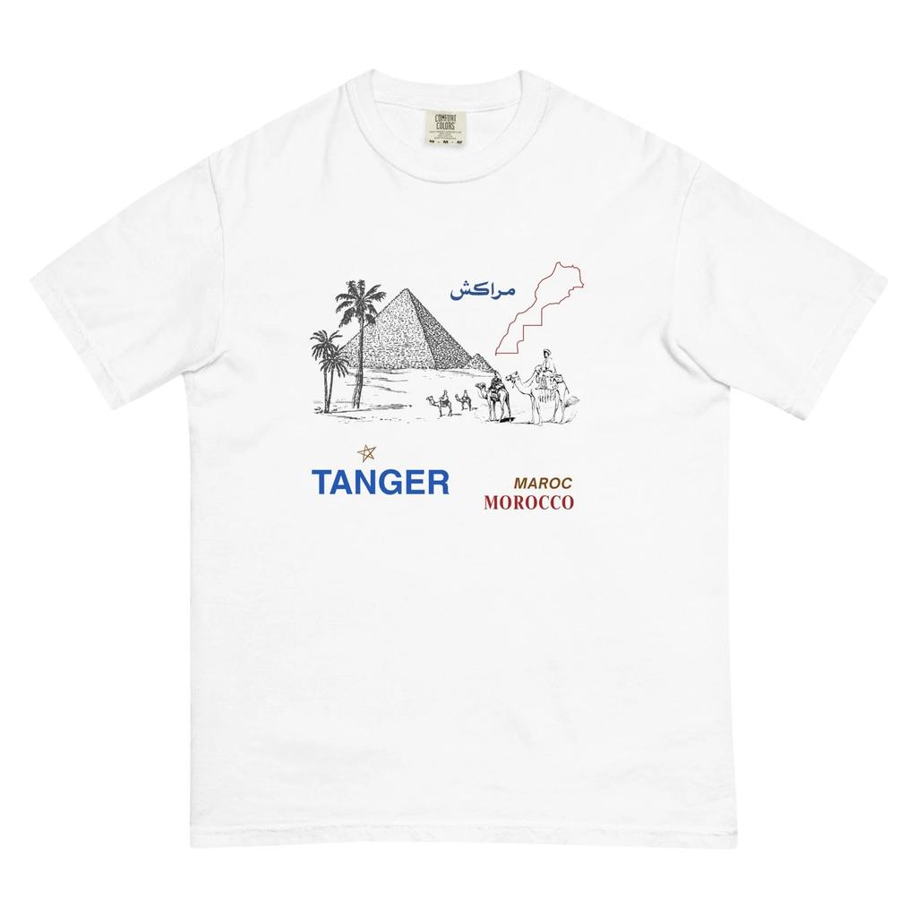 TANGER Morocco Camel Rider Illustration Art Desert Tee