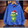 Модные мужские женские худи Рождественский зеленый монстр принт пуловер топ мультяшная повседневная толстовка детские худи одежда с длинным рукавом