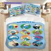 Smurf Games Fun Playful Activities Threepiece Set 1 Duvet Cover 2 Pillowcase Without Core Soft And Comfortable Duvet Cover And Pillowcase