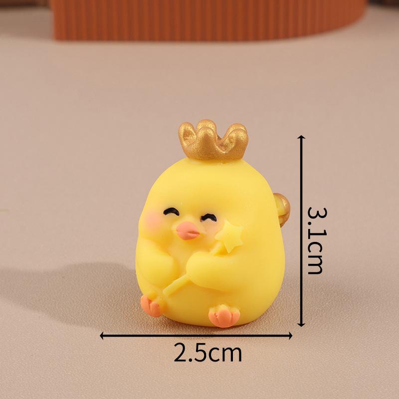 Творческий мультфильм Цыпленок Фигурка Милый цыпленок Маленькие украшения для рабочего стола Маленькие украшения для салона автомобиля Аксессуары Подарки