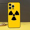 Nuclear Radiation Warning Sign Case For iPhone 16 15 14 13 12 11 Pro Max X XR XS 7 8 Plus 12 13 Mini Bumper Cover