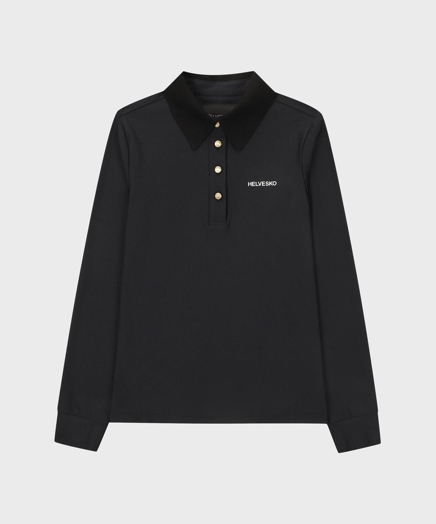 HELVESKO Knit Polo Shirt (Black)