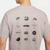 Nike M90 Дышащая Модная Универсальная Мягкая Футболка с Коротким Рукавом Мужская Топы Фиолетово-Серый HJ0727009