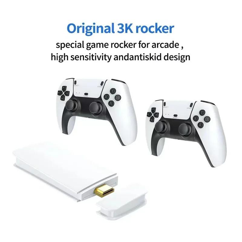 M15 Game Stick Мини-телевизор Портативная игровая консоль Беспроводные геймпады Видеоигры 64G 20000+ Ретро-игра HD Выход для двух игроков для PS1 и т. д.